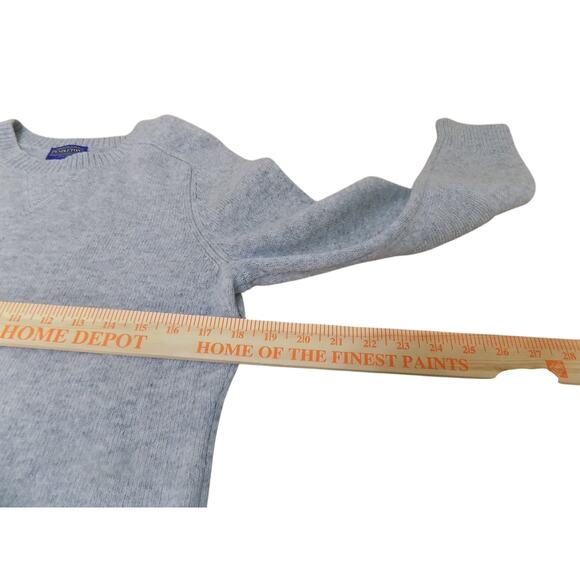 Pendleton Lambswool Sweater S Women Gray Office Workwear Elbow Patches Casual - Picture 6 of 7